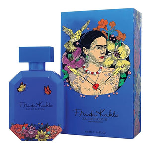Frida Kahlo Blue Deluxe Edition Eau de Parfum for Women ? Floral Gourmand Scent w/Agave Coconut Jasmine Vanilla Amber - Long-Lasting- Lacquered Bottle in a Luxury Drawer Gift Box - 3.4 oz