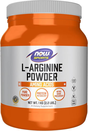 NOW Foods Sports Nutrition L-Arginine Powder Nitric Oxide Precursor Amino Acids 2.2-Pound