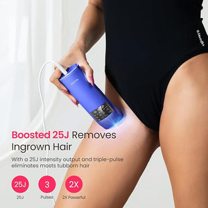 IPL Laser Hair Removal for Women and Men 25J Triple-Pulse Permanent Lazer Hair Removal Device for Ingrown Hair 37¡ÆF Painless Sapphire Ice Cooling Hair Removal for Legs Armpits Face Bikini