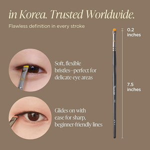 Piccasso 717 Eyeliner Brush ? Ultra-Fine Angled Brush for Gel and Liquid Eyeliner Precision Eye Makeup Tool for Tightlining and Winged Liner Professional Eye Makeup and Eyeshadow Brush