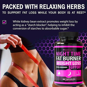 (2 Pack) Night Time Weight Loss Pills for Women - Advanced Weight Loss Supplement - Fat Burners for Women - Diet Pills That Work Fast - Belly Fat Burner - Appetite Suppressant - Made in USA