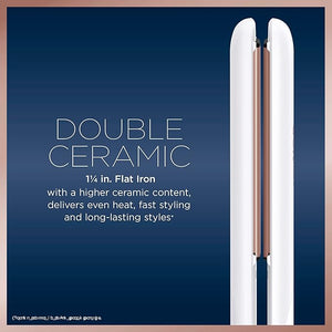 Conair Double Ceramic Flat Iron 1 1/4-inch Hair Straightener