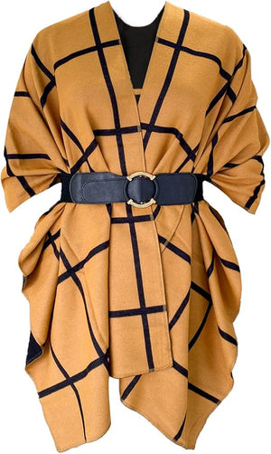 Moss Rose Women's Shawl Wrap Poncho Ruana Cape Open Front Cardigan Shawls for Fall Winter