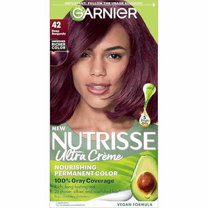 Garnier Nutrisse Haircolor - 42 Black Cherry (Deep Burgundy) 1 Each (Pack of 4)