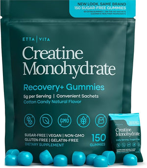 Sugar-Free Creatine Monohydrate Gummies (5g Per Packet) - Potent Creatine Gummies for Men &amp Women Supplement for Muscle Support Cognitive Function - Non-GMO Gluten-Free Mucuna Pruriens