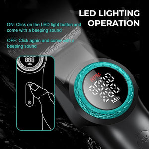 VGR 977 Professional Hair Trimmer Hair Clippers for Men 8000rpm T-Blade Trimmer Zero Gapped Cordless Barber Clippers Rechargeable Edgers Clippers with LED Display(Black)