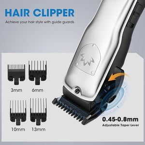 Professional Hair Clippers for Men Barber Clippers and Trimmers Set Foil Shavers for Men 4 in 1 Cordless Hair Clippers Set Hair Cutting Kit Barber kit with LED Display