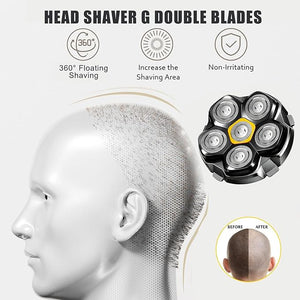 6 Blade Magnetic Replacement Shaving Heads Compatible with 6D Blade Head Compatible with Head Shavers for Bald Men4 Pack Travel Size