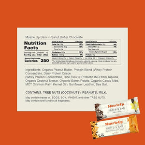 MuscleUp Gluten Free and Non-GMO Sweet Potato Protein Bar (The Original Chocolate Chip 12 Bars)