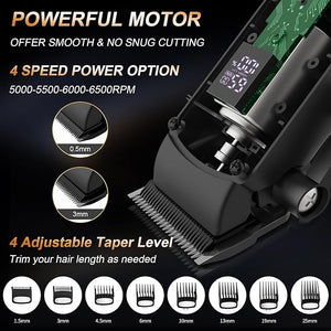 Professional Hair Clipper for Men, 3 in 1 Hair Clipper Beard Trimmer and Electric Foil Shaver Set with LED Display, Cordless Grooming Kit for Home, Travel, Barber, Ideal Gift for Him