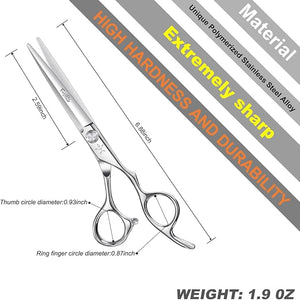 High-end Professional Extremely Very Sharp Barber Hair Cutting Scissors Hairdresser Shears For Hair 6 Inch Haircut Scissor Made Of Stainless Steel Alloy For Hairdressing Salon and Home Use