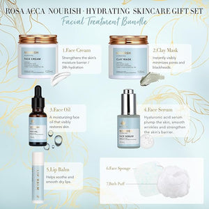 Spa Gift Set 28pcs Ylang Facial Skin Care Set includes Face Cream Bath Oil Serum Shower Accessories Clay Mask. Bath &amp Body Set Body &amp Facial Kit for Women &amp Men Birthday Christmas