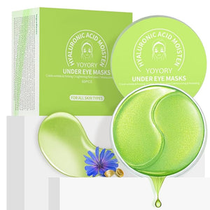 Under Eye Patches Masks - for Fine Lines with Collagen and Hyaluronic Acid Dark Circlesand Fade Wrinkles puffiness Smoothing Skin Care Treatment for Women and Men (60 Pcs) Green