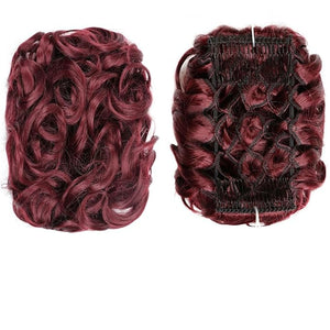 Hair Accessories Synthetic Messy Bun Wig Hair Pieces Wavy Curly Bun Ponytail Hair Extensions Bun Hair Comb Women Bun Wig Hair Pieces For Women(99J)