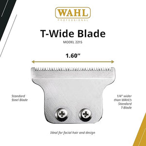 Wahl Professional Extra Wide T-Blade Adjustable Zero-Overlap Capabilities High Precision