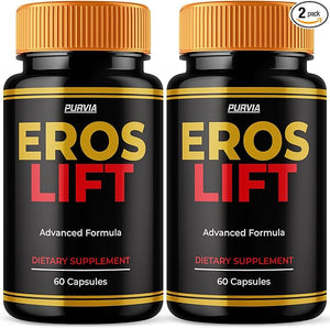 (2 Pack) Eros Lift Capsules ErosLift Supplement For Men Energy &amp Power Support Capsulas Ultra Men's Performance Pills Natural Active Health Workout Drive Fitness Endurance &amp Stamina (