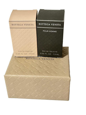 Bottega Veneta HIS HER MINI Perfume GIFT SET Splash Travel Size Set Pour Homme 7.5 ML / 0.25 FL Oz Pour Femme EDP 7.5 ML / 0.25-5589