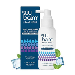 Suu Balm Dry Scalp Treatment Rapid Itch Relief Anti-Dandruff Scalp Spray Moisturizer Cooling Itchy Scalp Treatment for Flaky Sensitive &amp Psoriasis Cooling Menthol &amp 5 Ceramides 1.35 fl oz
