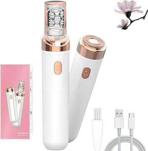 PluxyEpil Pro 3.0 Women Face Epilator - Painless Hair Remover 2025 New Upgrades Rechargeable Portable Facial Hair Remover for WomenPainless Hair Remover for Facial Legs Bikini (White)