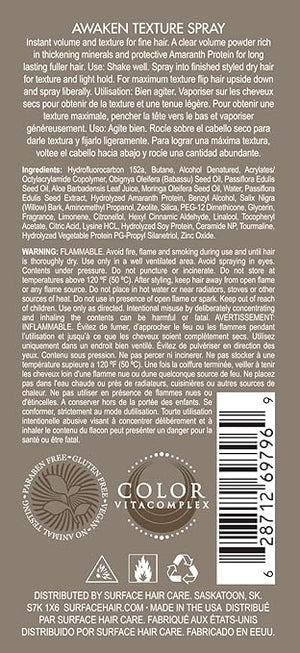 SURFACE Hair Awaken Texture Spray For Volumizing and Lifting Fine Hair 4 fl. Oz.