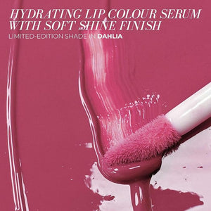 FITGLOW Beauty Lip Colour Serum | Hydrating Lip Gloss | Plumping Anti-Aging Lip Treatment | Natural Shine with Pomegranate Sterols &amp; Collagen | Buildable Color for Dry Chapped Lips | Dahlia - 10g