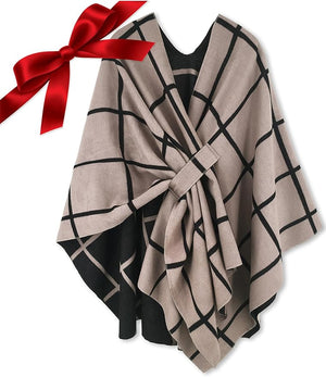 Moss Rose Women's Shawl Wrap Poncho Ruana Cape Open Front Cardigan Shawls for Fall Winter