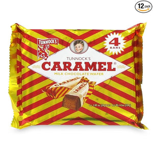 Tunnocks Caramel Wafers (2 Pack of 12 Bars Package)