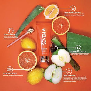 SEVEN Haircare Gazar Diamond Hair Mask Deep Conditioning Treatment for Women &amp; Men, Increase Hydration and Shine with Honey &amp; Green Tea, Sulfate + Paraben Free, Cruelty Free, Made in USA