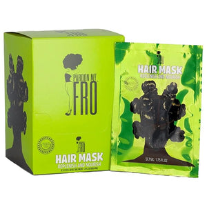 Pardon My Fro Hair Mask - Argan Oil &amp Jojoba Oil for Curly Coily Hair - 12 Pack x 1.75 oz