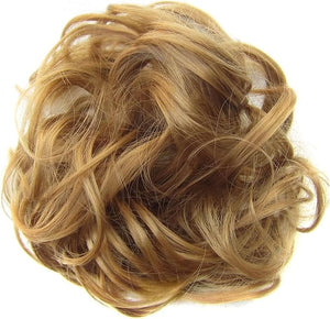 Hair Bun 1 Pack Messy Bun Hair Hoops Ponytail Hair Extensions Synthetic Donut Hair Bun Curly Wavy Hair Bun Wigs for Women Hair Bun Piece(19)