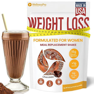 Meal Replacement Shake for Women with Chocolate Flavor, Keto Friendly, Kosher Protein Powder, Probiotics for Easy Digestion, Made in USA, 16,9 Oz
