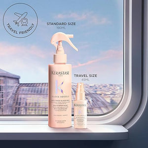 Kerastase Gloss Absolu Anti-Frizz Glaze Milk - Instantly Detangles Hydrates &amp Smooths Eases Blow-Dry Absorbs Frizz &amp Fly-Aways Protects from Heat &amp Humidity For Long Hair