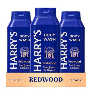 Harry's Men's Body Wash - Redwood - (3 Pack) 18 fl oz - Shower Gel for Men - No Parabens Sulfates or Dyes