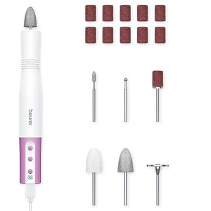Beurer MP52 Electric Nail Drill 20-in-1 Professional Electric Nail File Kit Powerful Nail Drill Machine for Acrylic Nails Gel Nails Portable Manicure Pedicure Tools with Nail Drill Bits Storage