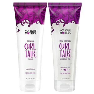 Not Your Mother's Curl Talk Frizz Control Sculpting Gel &amp Defining Cream (2-Pack) - 9.7 fl oz - Formulated with Rice Curl Complex - All Curly Hair Types