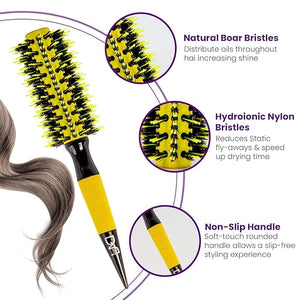 Premium Round Hair Brush with Nylon Bristle (2 1/2 inches)