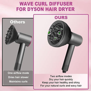 New Wave+Curl Diffuser Nozzle for Dyson Supersonic Hair Dryer HD01 HD02 HD03 HD04 HD08 HD15 HD16 Accessories Attachemnt Parts No 973924-01 One Tool Two Mode for Wavy Curly or Coily Hair