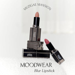 MUZIGAE MANSION Moodwear Blur Lip Stick ? Soft Blurring Tint, Long-Lasting Hydrating, Waterproof K-Beauty ? MLBB &amp; Bold Red Shades (Sleek Metallic Design) (Soft Matte Blurring Effect) (002 MAXI)