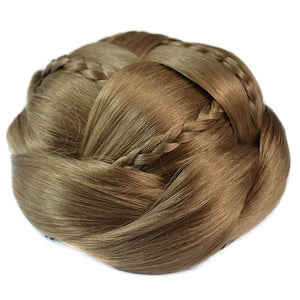 SONGCHAO Fake Hair Bun 1 Pack Synthetic Hair Bun Ponytail Hair Extensions Donut Bun Elaborate Braided Braid Bun Wig Claw Clip On Hair Bun Hair Accessories (Color : J18-18)