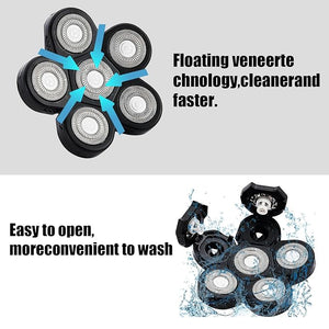 6 Head Shaver Replacement Razor Heads for Many Brands Bald Men's Electric Foil Shaver ReplacementUniversal Shaver Replacement Blades for Electric Razor for Men Bald and Face3Pack