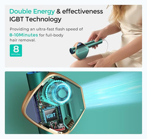 Laser Hair Removal for Women and Men At-Home IPL Hair Removal Device 8-Minute Whole-Body Hair Removal for Safe and Long-Lasting Results 1000000+ Flashes for Armpits Legs Arms and the Bikini Line