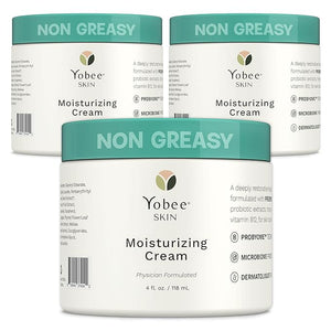 Yobee Body &amp Face Moisturizing Cream for Dry Sensitive Skin | Probiotic extracts Honey Turmeric Vitamin B12 Ceramides Shea Butter | Fragrance Free | For Kids &amp Adults (3)