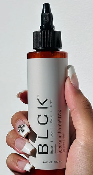 BLCK Lux Scalp Detox Hair Serum Cleanser for Braids Locs Curls and Kinks 4 oz / 118.3 ml