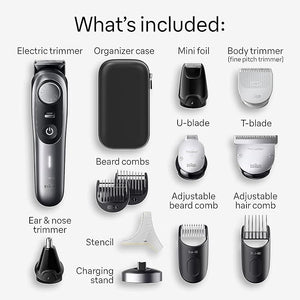 Braun Series 9 All-in-One Multi Grooming Kit for Men 13-in-1 Beard Trimmer Body Groomer Hair Clipper and Manscaping for Face &amp Body Holiday Gifts for Men 9440