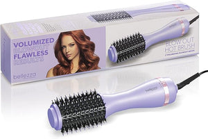Belleza 2-in-1 Thermal Blowout Brush for Short Long &amp All Hair Types | Hair Dryer &amp Volumizer Hot Air Styling Tool with 360 Ionic Barrel | Guaranteed Frizz-Free Salon Results (Purple ? 2)