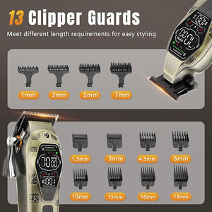 Hair Clippers for Men Professiona3 in 1 T-Blade Barber Clippers and Trimmers Set for Barber kit Mens Cordless Hair Clippers Beard Trimmer for Men