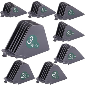 Extra Long Clipper Guards for most Wahl Clippers 3 Inch Hair Clipper Combs Guides Fit Wahl Clipper Guides Attachments - 1.25 to 3 8 Piece Set Gray Color