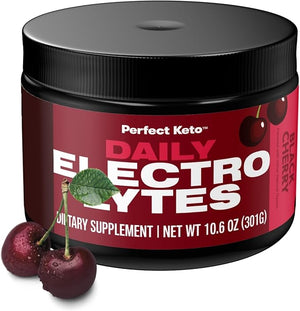 Perfect Keto Electrolytes Hydration Powder | Supports Hydration Recovery &amp Healthy Immune System | Sugar Free Low Carbs Calories or Fillers | Keto-Friendly &amp Non-GMO (Black Cherry)