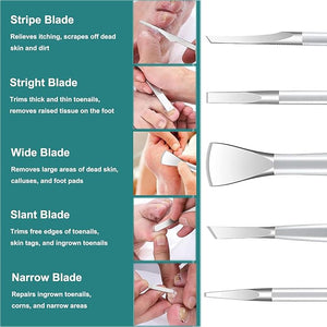 Pedicure Kit Ingrown Toenail Removal Kit Pedicure Tools for Feet with Callus Shaver Pedicure Set Stainless Steel Ingrown Toenail Tool Foot Care Callus Remover (40 Pcs Set)