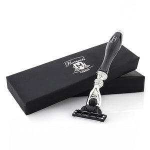 3 Edge Shaving Razor With Black Coated Handle Beard and Mustache Safety Razor For Men and Women